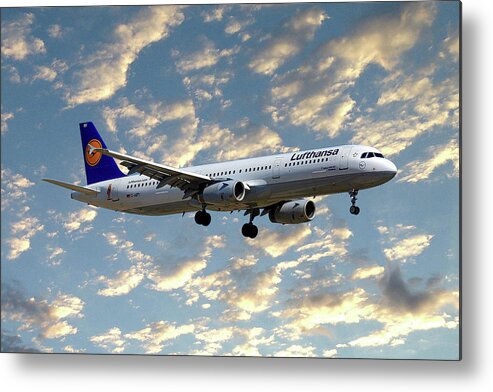 Lufthansa Metal Print featuring the photograph Lufthansa Airbus A321-131 #7 by Smart Aviation