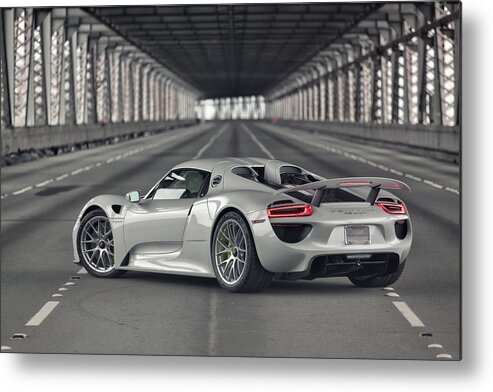 Cars Metal Print featuring the photograph Porsche 918 Spyder #8 by ItzKirb Photography