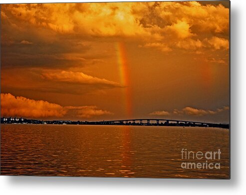 Rainbow. Beach Metal Print featuring the photograph 8- Rainbeams In Paradise by Joseph Keane