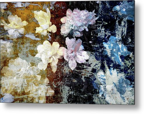 Texture Metal Print featuring the photograph Texture Flowers #9 by Prince Andre Faubert