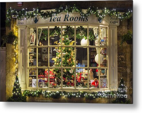 Tea Rooms Metal Print featuring the photograph A Cotswold Christmas by Tim Gainey