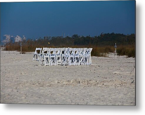 Chairs Metal Print featuring the photograph A Day for a Wedding by Michiale Schneider