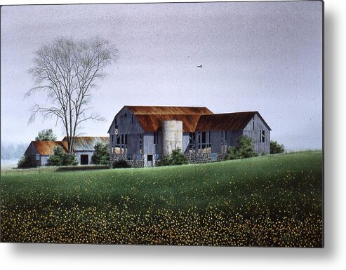 Watercolor Metal Print featuring the painting A Day in May by Conrad Mieschke