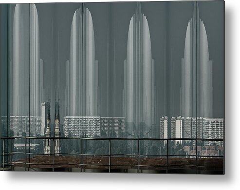 Architecture Metal Print featuring the photograph A Double Look. by Greetje Van Son