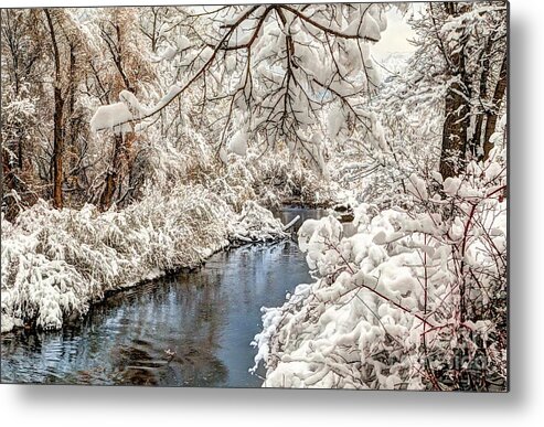 Utah Metal Print featuring the photograph A Lil' Bit of Snow by Roxie Crouch