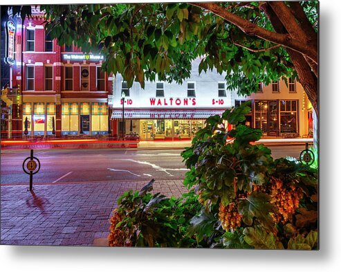 America Metal Print featuring the photograph A Night On The Bentonville Arkansas Square by Gregory Ballos