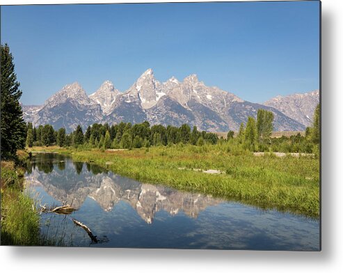 Photosbymch Metal Print featuring the photograph A Reflection of the Tetons by M C Hood