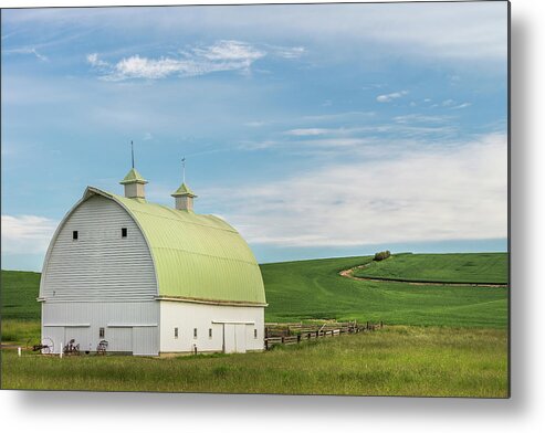 Agriculture Metal Print featuring the photograph A scene from Palouse by Usha Peddamatham
