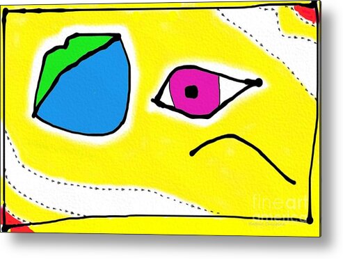 Digital Art Metal Print featuring the digital art A State of Confusion by Kathie Chicoine