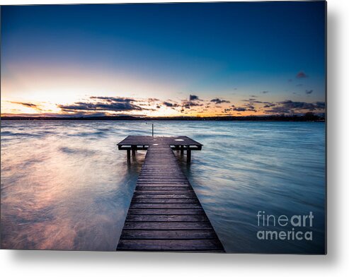 Ammersee Metal Print featuring the photograph A Stormy Day Ends by Hannes Cmarits