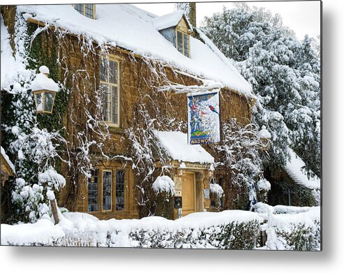 Falkland Arms Metal Print featuring the photograph A Winters Pub by Tim Gainey