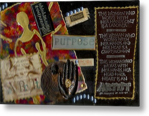 Journal Art Metal Print featuring the mixed media A Woman with PURPOSE by Angela L Walker
