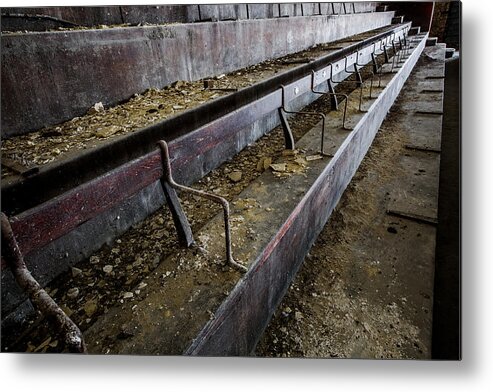 Theater Varia Metal Print featuring the photograph Abandoned theatre steps - architectual abstract by Dirk Ercken