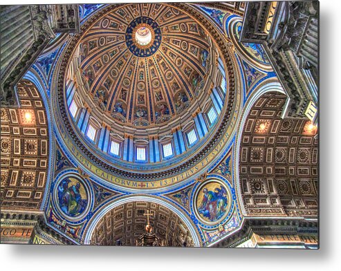 Saint Peters Basilica Metal Print featuring the photograph Above Saint Peters by Peter Kennett