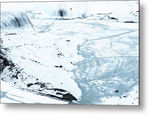 Winter Landscape Metal Print featuring the photograph Glacier Winter Landscape, Iceland with by Michalakis Ppalis