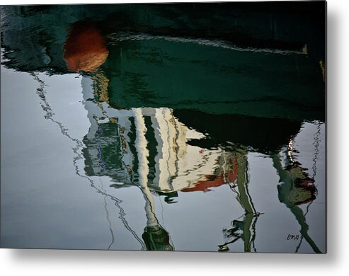 Abstract Metal Print featuring the photograph Abstract Boat Reflection II by David Gordon