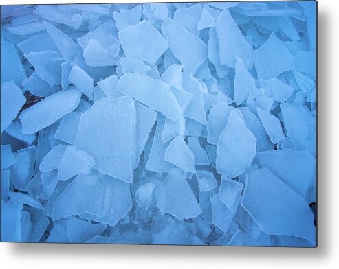 Antelope Island Metal Print featuring the photograph Abstract in Ice by Ryan Moyer