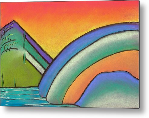 Abstract Metal Print featuring the pastel Abstract Landscape 001 by Joe Michelli
