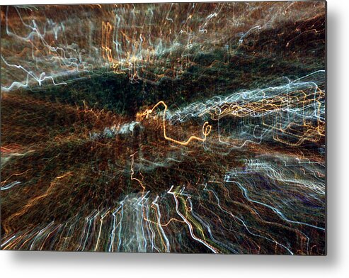 Abstract Metal Print featuring the photograph Abstract lights 1 by Balanced Art