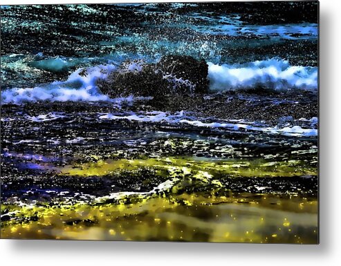 Ocean Metal Print featuring the photograph Abstract Ocean 28 by Kristalin Davis by Kristalin Davis