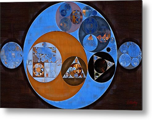 Scenical Metal Print featuring the digital art Abstract painting - Rock blue by Vitaliy Gladkiy
