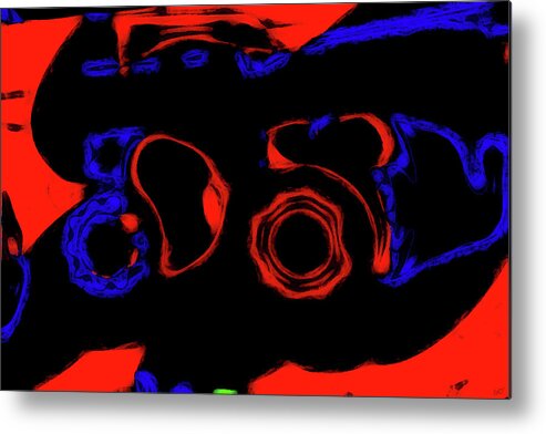 Abstract Metal Print featuring the photograph Abstract Serging by Gina O'Brien