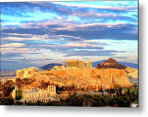 Acropolis Metal Print featuring the photograph Acropolis of Athens by Fabrizio Troiani