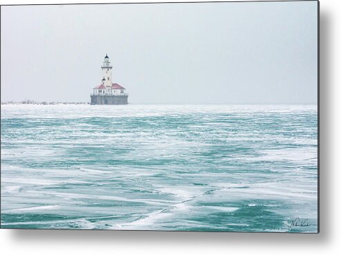 Usa Metal Print featuring the photograph Across the frozen lake by Framing Places