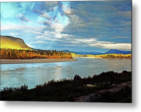 Liard River Metal Print featuring the photograph Across the Liard by Marty Koch