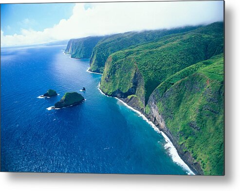 Aerial Metal Print featuring the photograph Aerial Of North Shore by Peter French - Printscapes
