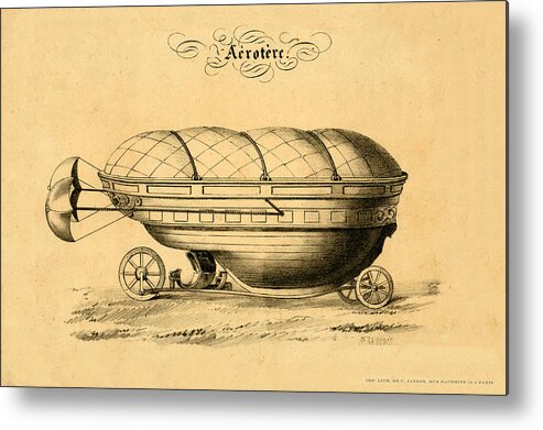 Vintage Metal Print featuring the drawing Aerotere by Vintage Pix