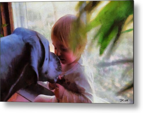 Baby Metal Print featuring the painting Affection by Theresa Campbell