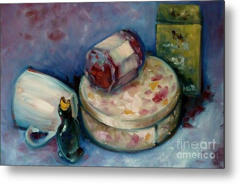 Tea Metal Print featuring the painting Afternoon tea by K M Pawelec