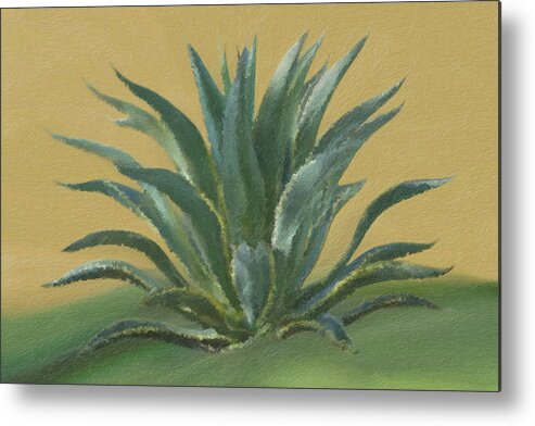 Agave Metal Print featuring the painting Agave by DiDesigns Graphics