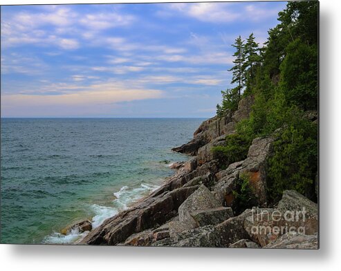 Agawa Bay Rocky Shore Metal Print featuring the photograph Agawa Bay Rocky Shore by Rachel Cohen