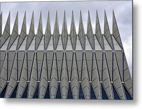 Air Force Metal Print featuring the photograph Air Force Chapel Exterior Study 3 by Robert Meyers-Lussier