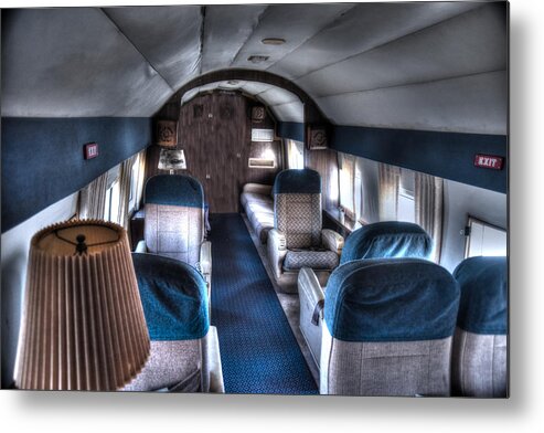 Beech Model 18 Metal Print featuring the photograph Airplane Interior by Richard Gehlbach
