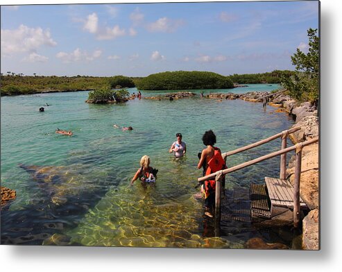 Eco-tourism Metal Print featuring the photograph Akumel Lagoon, Mexico by Robert McKinstry