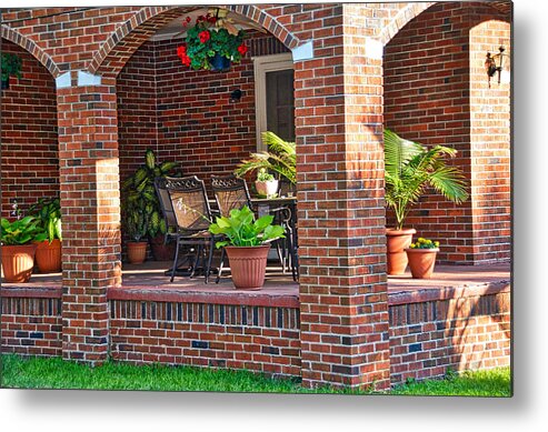 Porch Metal Print featuring the photograph Al Fresco by Linda Brown