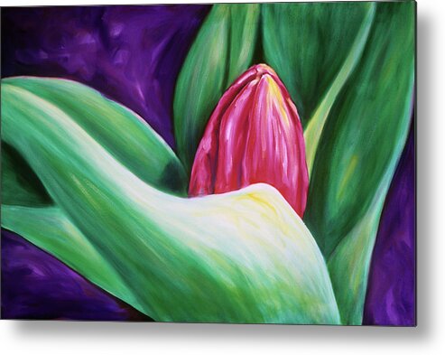 Tulip Metal Print featuring the painting Alan by Shannon Grissom