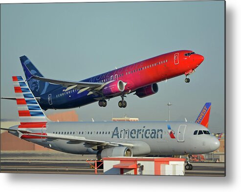 Airplane Metal Print featuring the photograph Alaska Boeing 737-900 N493AS More to Love Phoenix Sky Harbor October 27 2017 by Brian Lockett