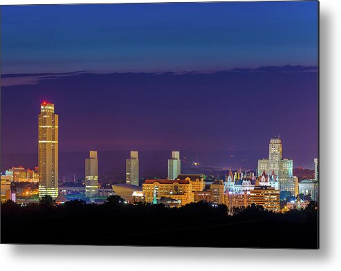 Albany Metal Print featuring the photograph Albany Skyline Twilight by Neil Shapiro
