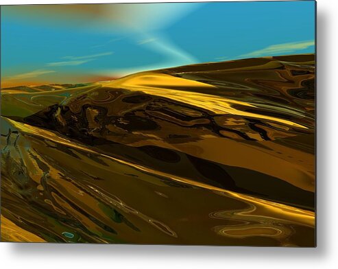 Landscape Metal Print featuring the digital art Alien landscape 2-28-09 by David Lane