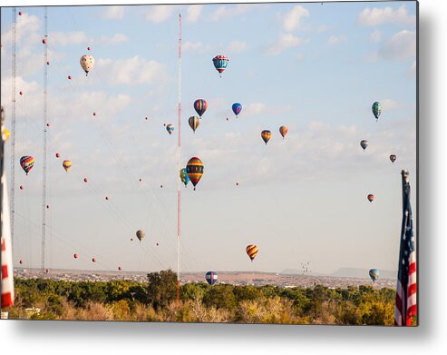 Hot Air Balloons Metal Print featuring the photograph The Great Accent by Charles McCleanon