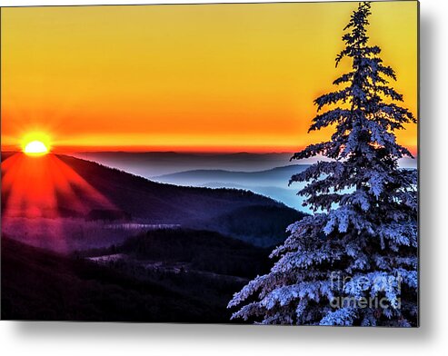 Sunrise Metal Print featuring the photograph Allegheny Sunrise in Winter by Thomas R Fletcher