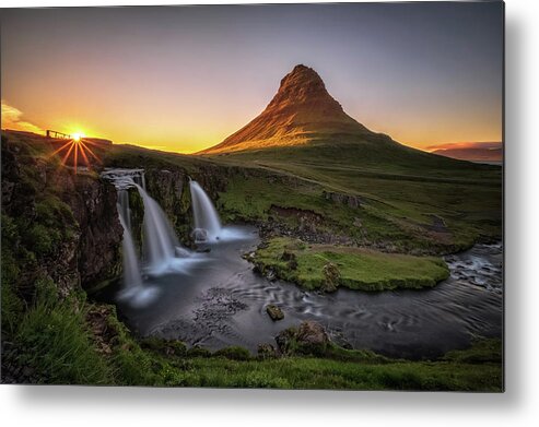 Iceland West Region Metal Print featuring the photograph Almost Midnight by Neil Shapiro