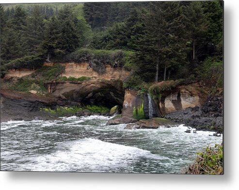 Oregon Coast Metal Print featuring the photograph Along the Oregon Coast - 5 by Christy Pooschke