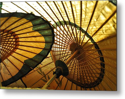 Still Life Metal Print featuring the photograph Amber Light Within by Jan Amiss Photography