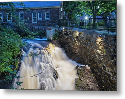 Amesbury Metal Print featuring the photograph Amesbury MA Waterfall Powwow River LE by Toby McGuire