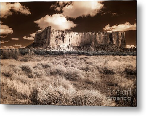Among Sacred Mesas Metal Print featuring the digital art Among Sacred Mesas by William Fields